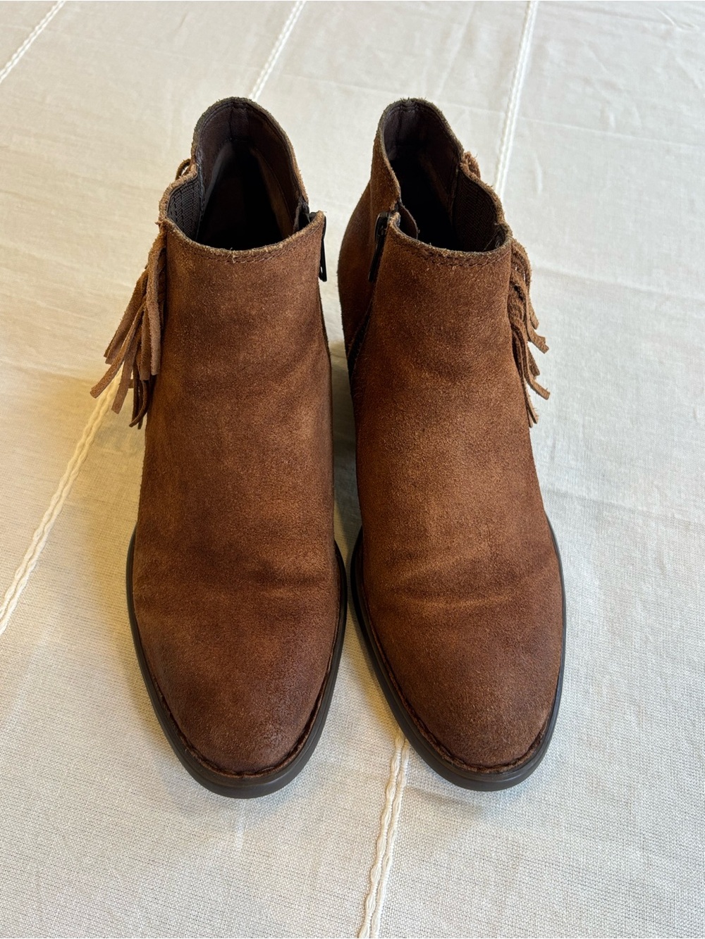 Børn‎ Danni Suede Fringe Ankle Boots Brown Sz 8.5 - Picture 2 of 8